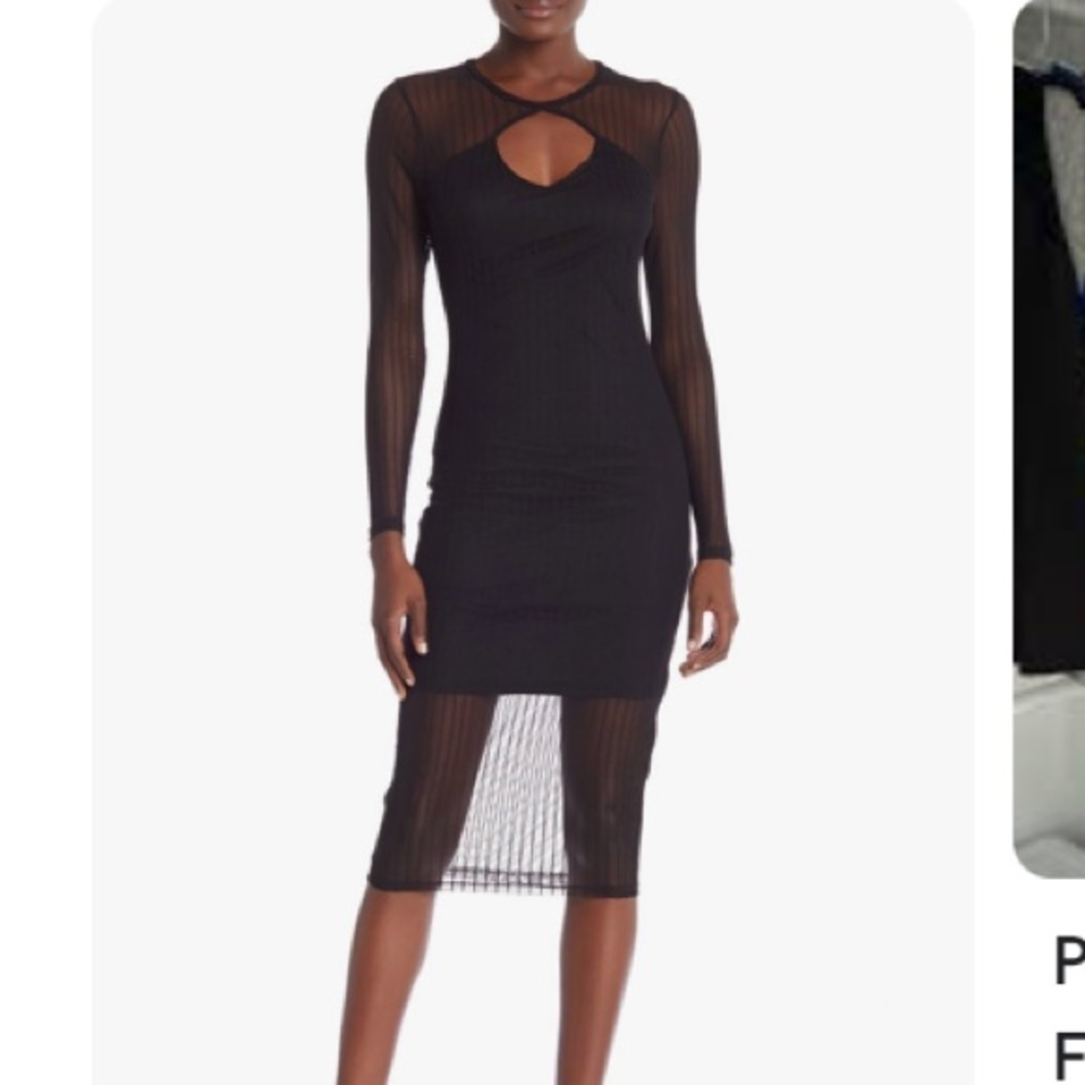 PROJECT RUNWAY Black Sheer Fitted Dress!  NWOT Size XS